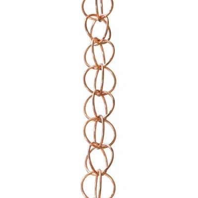 Quikfurn Pure Copper Rings 8.5-ft Rain Chain Rain Gutter Downspout