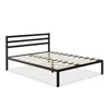 Quikfurn Queen Metal Platform Bed Frame With Headboard And Wood Slats