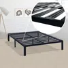 Quikfurn Queen Size Metal Platform Bed Frame With Heavy Duty Steel Slats