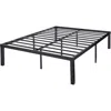 Quikfurn Queen Size Modern 16-inch Heavy Steel Metal Platform Bed Frame
