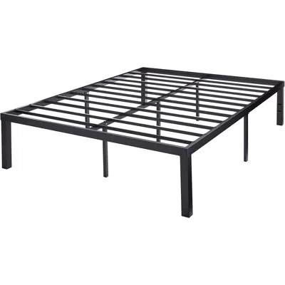 Quikfurn Queen Size Modern 16-inch Heavy Steel Metal Platform Bed Frame