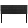 Quikfurn Queen Size Modern Black Fabric Upholstered Panel Headboard