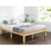 Quikfurn Queen Size Solid Wood Platform Bed Frame In Natural Finish