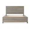 QUIKFURN QUEEN SOLID WOODEN PLATFORM BED FRAME WITH HEADBOARD IN GREY WOOD FINISH