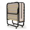 Quikfurn Rollaway Bed With Casters Wheels And Folding Memory Foam Mattress