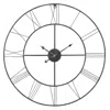 Quikfurn Round 24-inch Metal Wall Clock With Roman Numerals