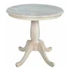 Quikfurn Round 30-inch Unfinished Solid Wood Dining Table With Pedestal Base