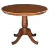 Quikfurn Round 36-inch Pedestal Dining Table In Espresso Finish