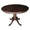 Quikfurn Round 36-inch Solid Wood Kitchen Dining Table In Rich Mocha