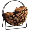 Quikfurn Round Circular 40-inch Steel Hoop Firewood Log Storage Rack
