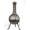 Quikfurn Rustic Outdoor Steel Cast Iron Chimenea Wood Fire Pit