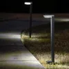 Quikfurn Set Of 2 - Modern Outdoor Solar Light White Led Path Outdoor Yard Lighting