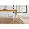 Quikfurn Set Of 2 Classic Spindle Back White Solid Wood Dining Chair