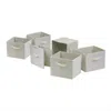 Quikfurn Set Of 6 Foldable Fabric Storage Baskets In Beige