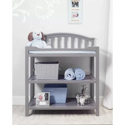 Quikfurn Sf Home Baby Toddler Changing Table In Grey Wood Finish With Changing Pad