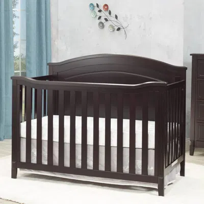 Quikfurn Sf Home Espresso Solid Wood Convertible Crib - Toddler Bed Sold Separately