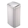 Quikfurn Silver 13-gallon Stainless Steel Kitchen Trash Can With Motion Sensor Lid