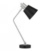 Quikfurn Simple Modern Metal Desk Light Table Lamp With Black Shade And Adjustable Tilt