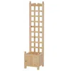 Quikfurn Solid Fir Wood Raised Garden Bed Planter Box With Trellis