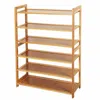 Quikfurn Solid Wood 6-shelf Shoe Rack - Holds Up To 24 Pair Of Shoes