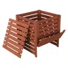 Quikfurn Solid Wood 90-gallon Compost Bin With Removable Top And Hinged Side Panel