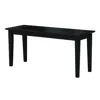 Quikfurn Solid Wood Entryway Accent Bench In Black Finish