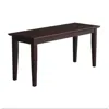 Quikfurn Solid Wood Entryway Accent Bench In Java Brown Finish