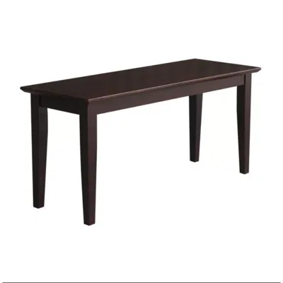 Quikfurn Solid Wood Entryway Accent Bench In Java Brown Finish