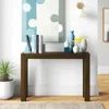 Quikfurn Solid Wood Modern Accent Console Table / Sofa Table In Dark Brown Walnut Finish