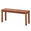 Quikfurn Solid Wood Outdoor 2-seat Backless Garden Bench In Natural Finish