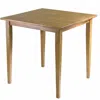 Quikfurn Solid Wood Shaker Style Square Dining Table In Light Oak Finish