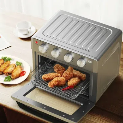 Quikfurn Space Saving Countertop Kitchen Convection Toaster Oven Air Fryer Dehydrator In Blue