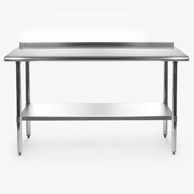 Quikfurn Stainless Steel 60 X 24 Inch Heavy Duty Nsf Certified Work Bench Prep Table With Backsplash