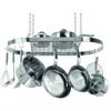 Quikfurn Stainless Steel Oval Pot Rack For Kitchen Cookware Storage
