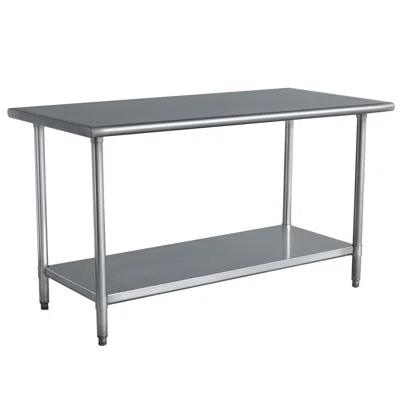 Quikfurn Stainless Steel Top Utility Table High Top Workbench Prep Table 24 X 48 Inch