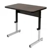 Quikfurn Stand Up Desk Adjustable Height Sitting Standing Writing Table In Walnut