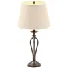 Quikfurn Traditional Bronze Metal Finish Table Lamp With Beige Linen Shade