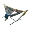 Quikfurn Tropical Fabric Double Hammock With 9-foot Steel Stand