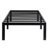 Quikfurn Twin 18-inch High Heavy Duty Black Metal Platform Bed Frame