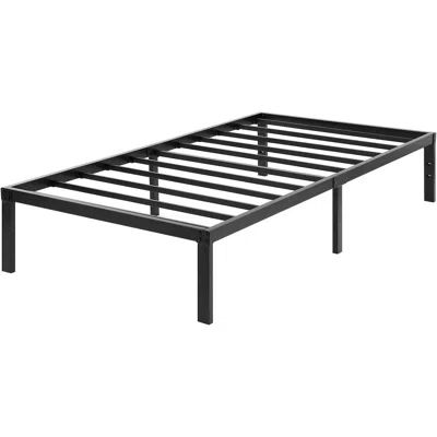 Quikfurn Twin Size 16-inch Heavy Duty Metal Bed Frame With 3,000 Lbs Weight Capacity