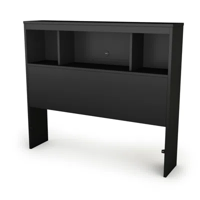 Quikfurn Twin-size Bookcase Headboard In Black Finish - Modern Design