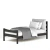 Quikfurn Twin Size Farmhouse Style Pine Wood Platform Bed Frame In Espresso
