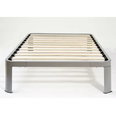 Quikfurn Twin Size Luna Metal Platform Bed Frame With Wood Slats
