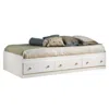 Quikfurn Twin Size Mates Platform Bed In White/maple With 2 Storage Drawers