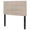 Quikfurn Twin Size Modern Beige Taupe Fabric Upholstered Headboard