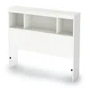 Quikfurn Twin Size Modern Bookcase Headboard In White Wood Finish