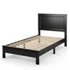 Quikfurn Twin Size Modern College Dorm Wooden Platform Bed In Black