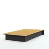 Quikfurn Twin Size Platform Bed Frame In Black Wood Finish