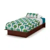 Quikfurn Twin Size Platform Bed Frame In Royal Cherry Wood Finish