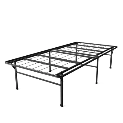 Quikfurn Twin Xl Heavy Duty 18-inch High Rise Metal Platform Bed Frame